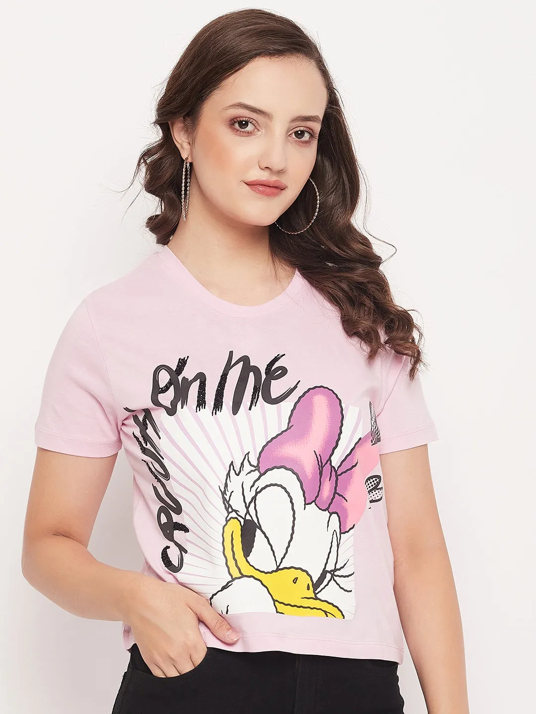 Vegan Classic Fit Madame Disney Daisy Nude Regular Fit T-Shirt