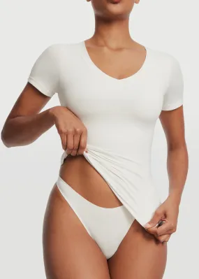 V-Neck T-shirt Temperature Regulating Fabric Roomy Design