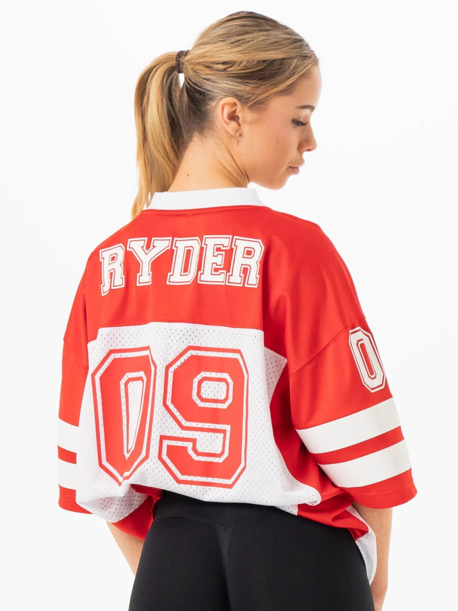 Everyday Casual Varsity Jersey - Red