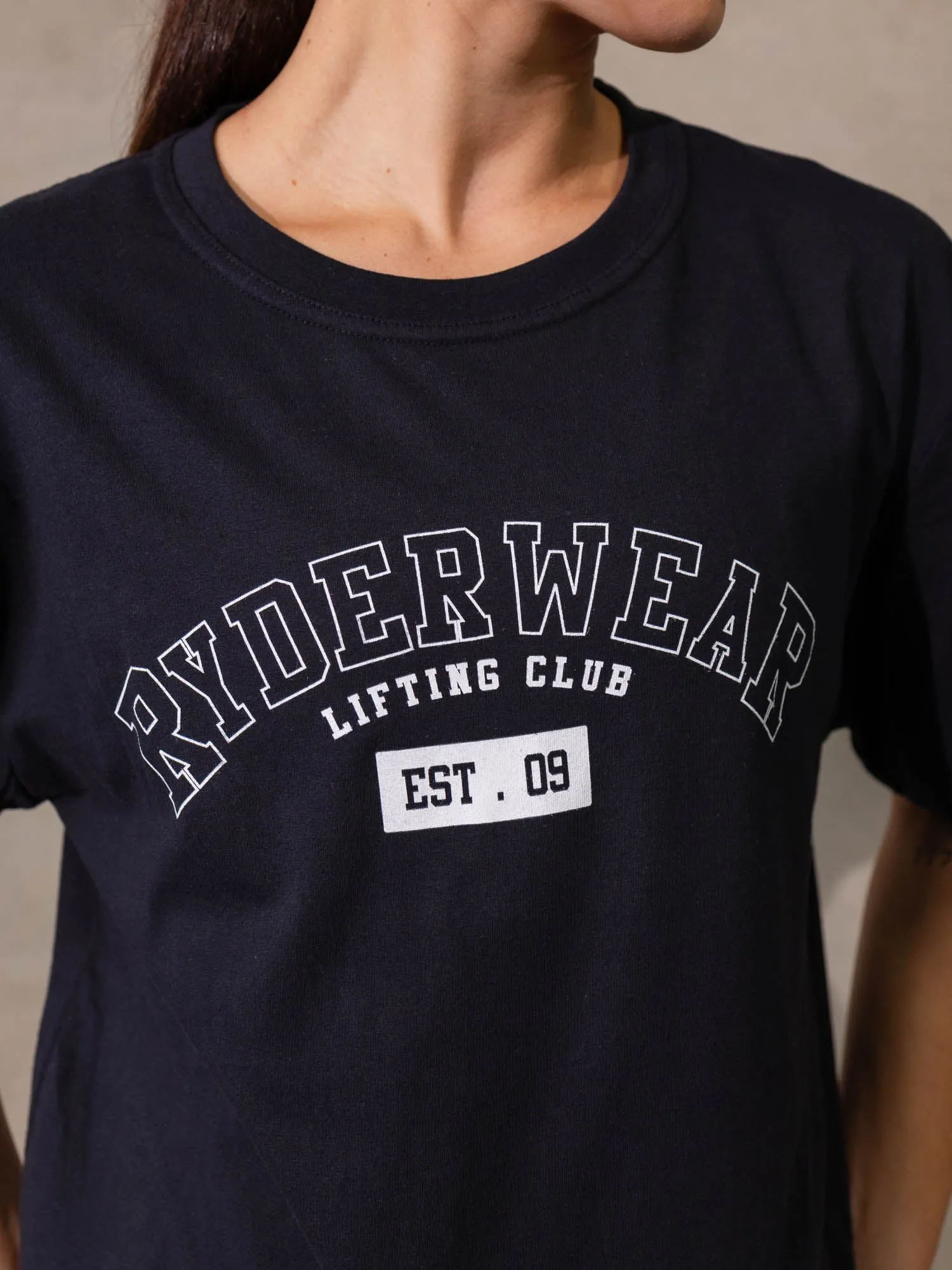 Varsity Oversized T-Shirt - Black Sport Fit LayeringFriendly