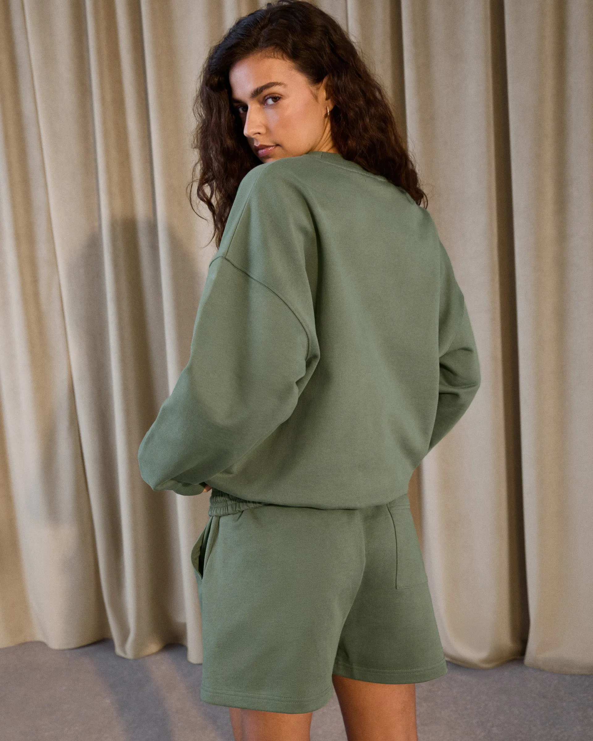 Tennis shorts Varsity Sweat Shorts - Eden Green/Marshmallow White