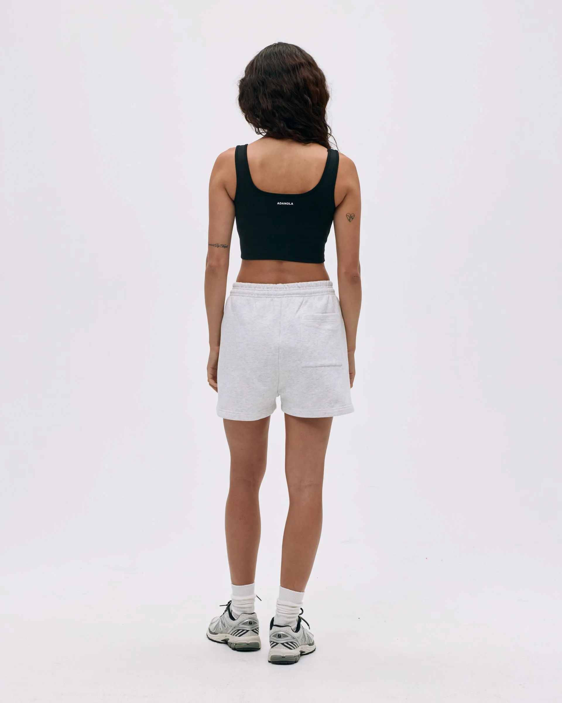 Varsity Sweat Shorts - Light Grey Melange/Black Simple Flex