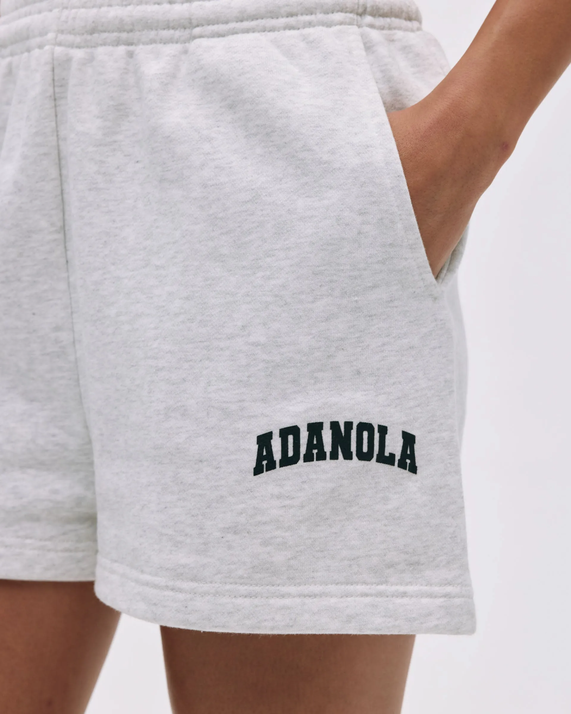 Varsity Sweat Shorts - Light Grey Melange/Black AntiOdorTreatment