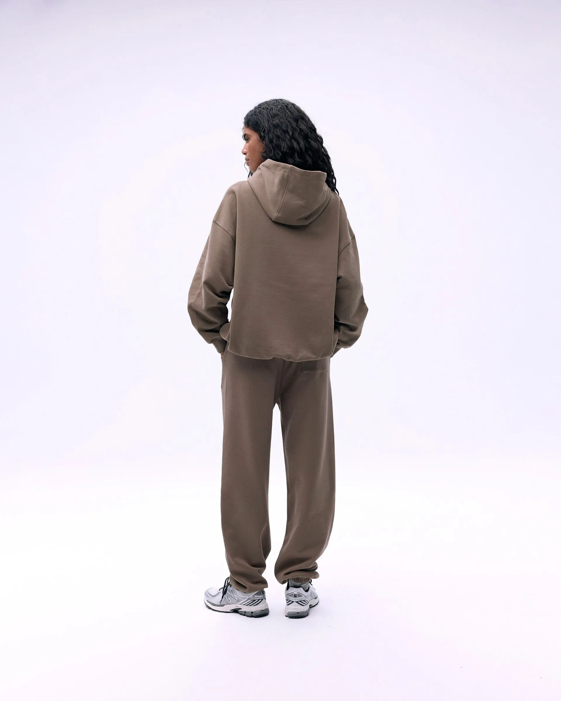 Varsity Sweatpants - Cocoa Brown Sleek Waist