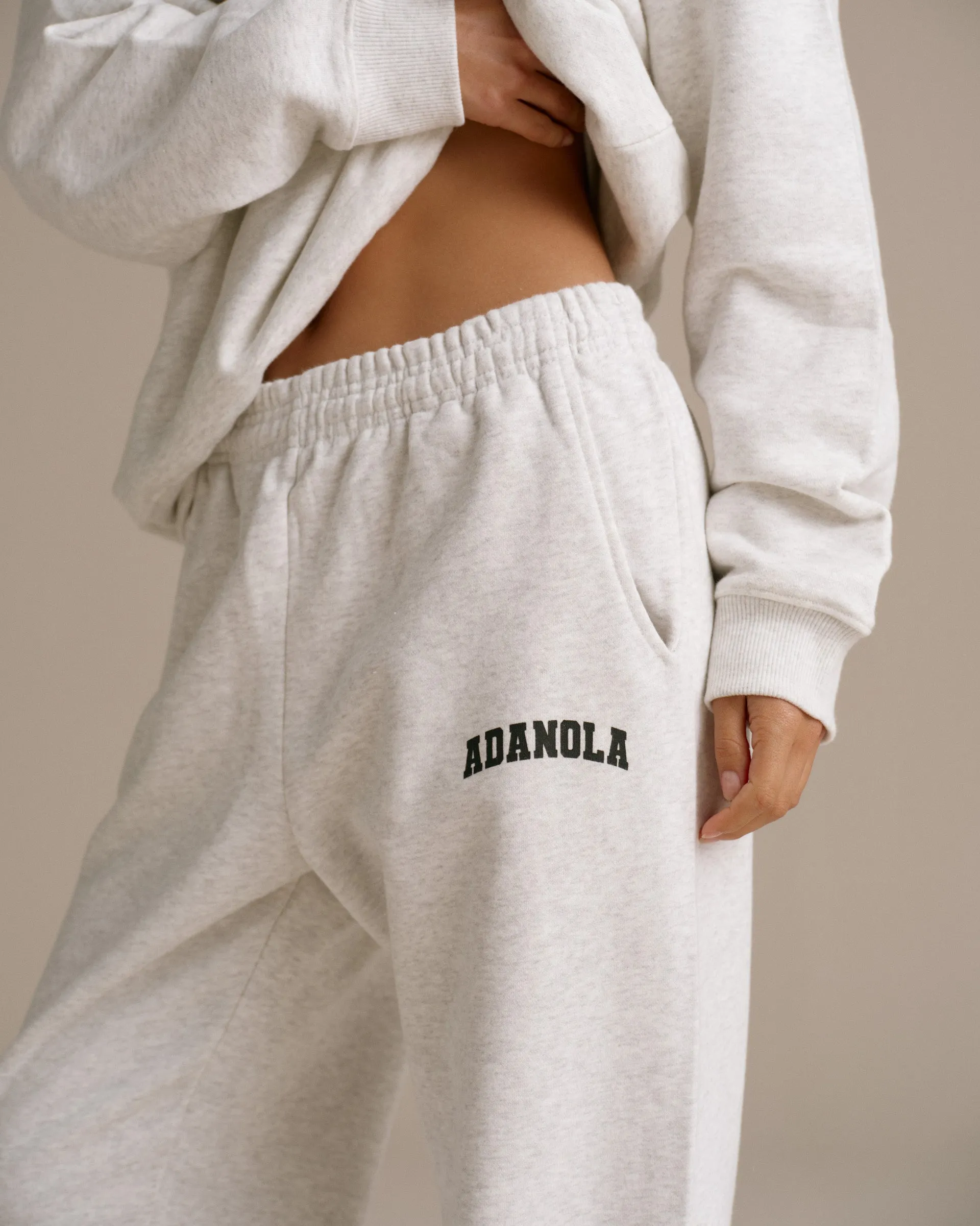 Varsity Sweatpants - Light Grey Melange/Black Functional Stretch