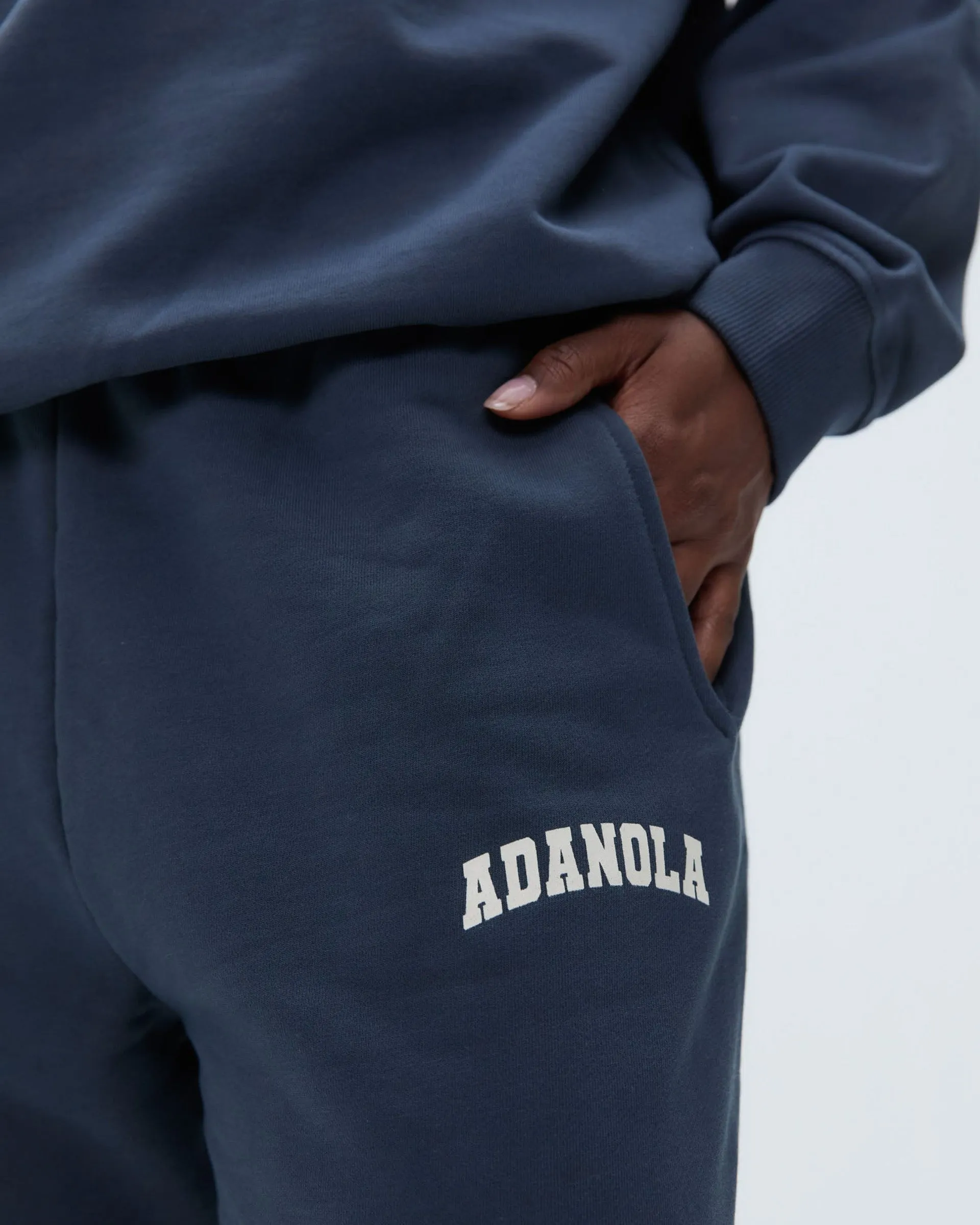 Varsity Sweatpants - Washed Midnight Blue SecureCargoPockets Non Slip Waist Grip