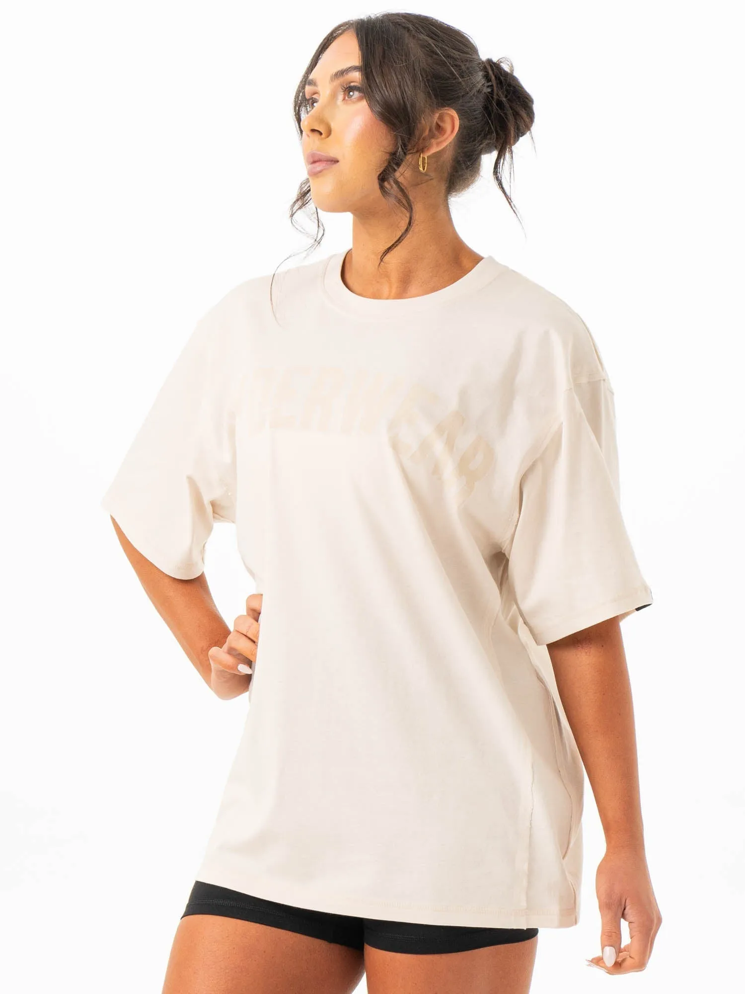 Stain Resistant Sport Performance Force Oversized T-Shirt - Bone