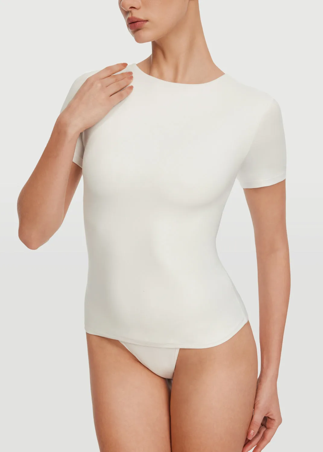 Cozy Wearable Short Sleeve Crew Neck Top