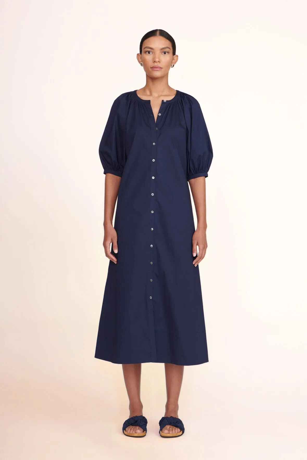VINCENT DRESS | NAVY Chilly Weather Comfort Evening Vibe