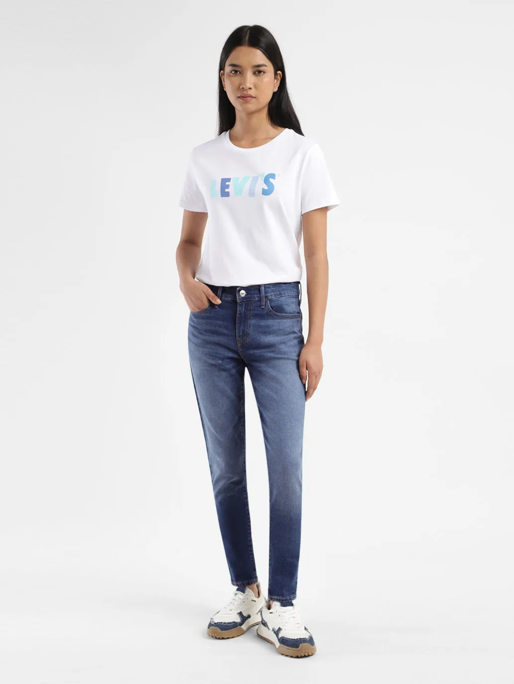 Unisex Wear Premium Women's 710 Blue Skinny Fit Mid Rise Jeans