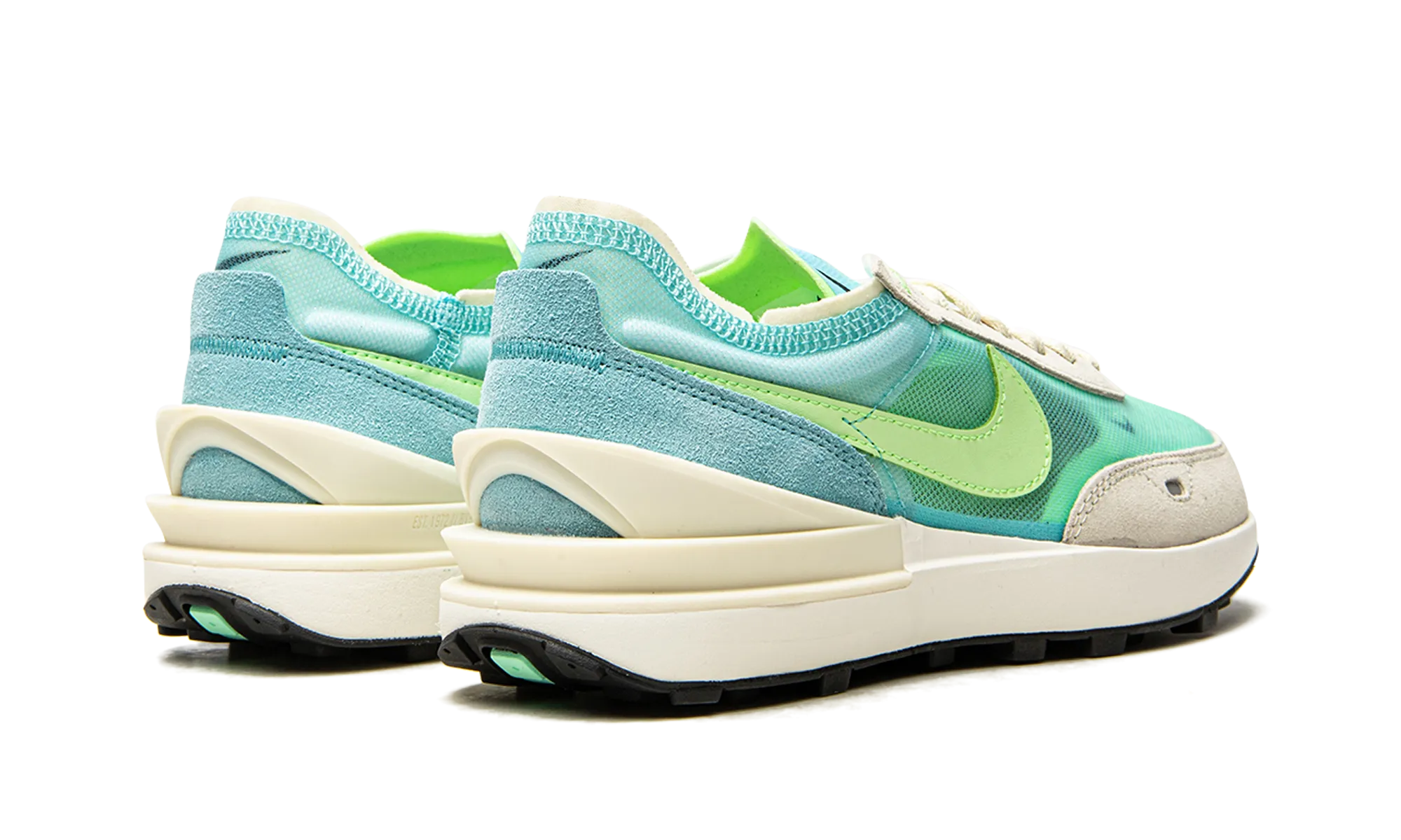 WAFFLE ONE WMNS "Bleached Aqua / Lime" simple design Engineered Knit Webbing