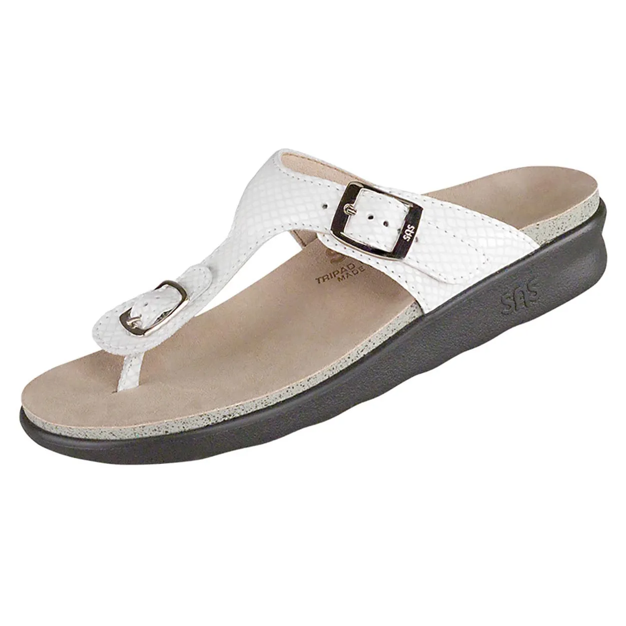 Moisture Wicking Fabric Sanibel - White Snake