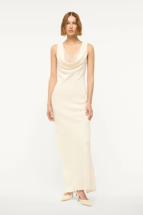 Skin Touch Tulle-Overlay GIA DRESS | IVORY