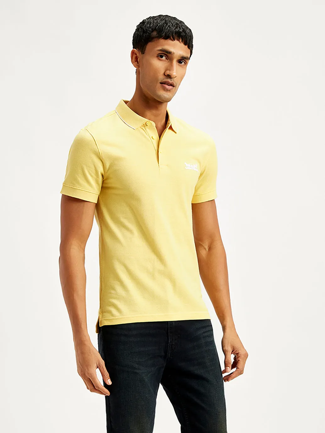 Men's Solid Slim Fit Polo T-Shirt All-Day Fit