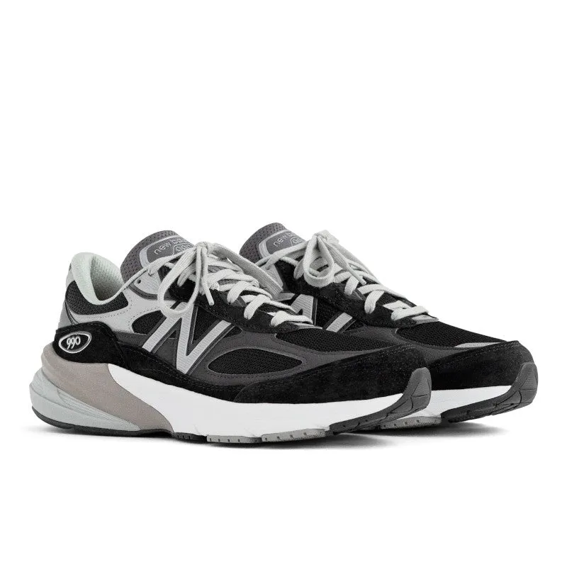 990v6 - Black with White - Men's foam - filled - feature shoes 5k - running shoes