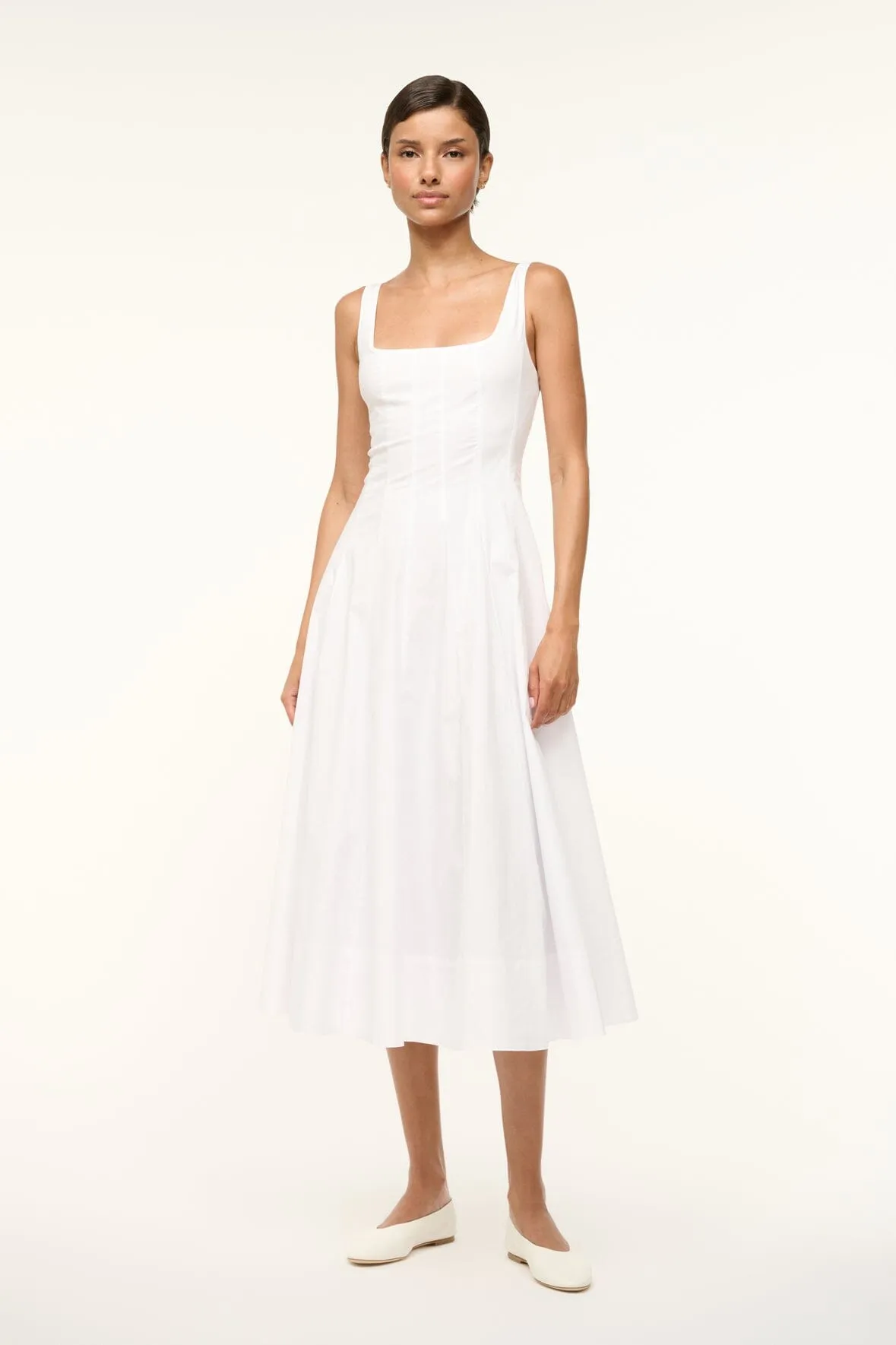 WELLS DRESS | WHITE All Wear Soft Pleats