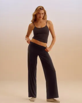 Wide Leg Yoga Pant - Coffee Bean Easy Stretch Outdoor Use