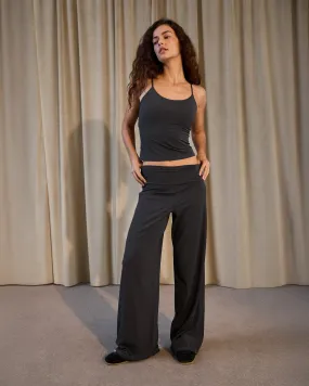 Wide Leg Yoga Pant - Graphite Grey Casual Comfort Fit