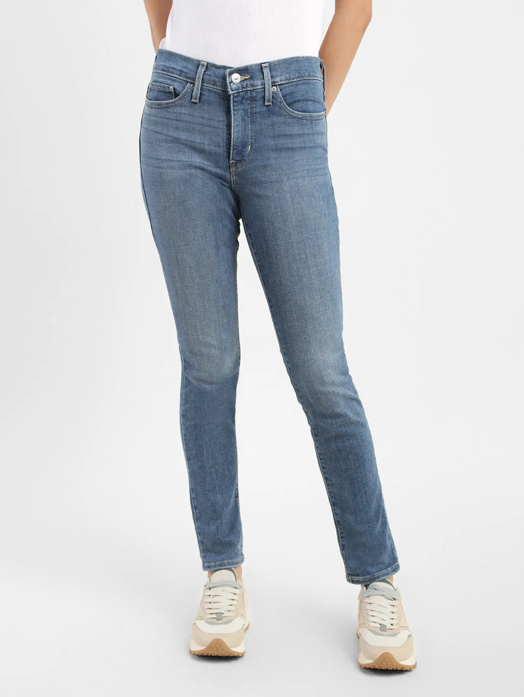 Fits Everyone Women's 311 Blue Skinny Fit Mid Rise Jeans