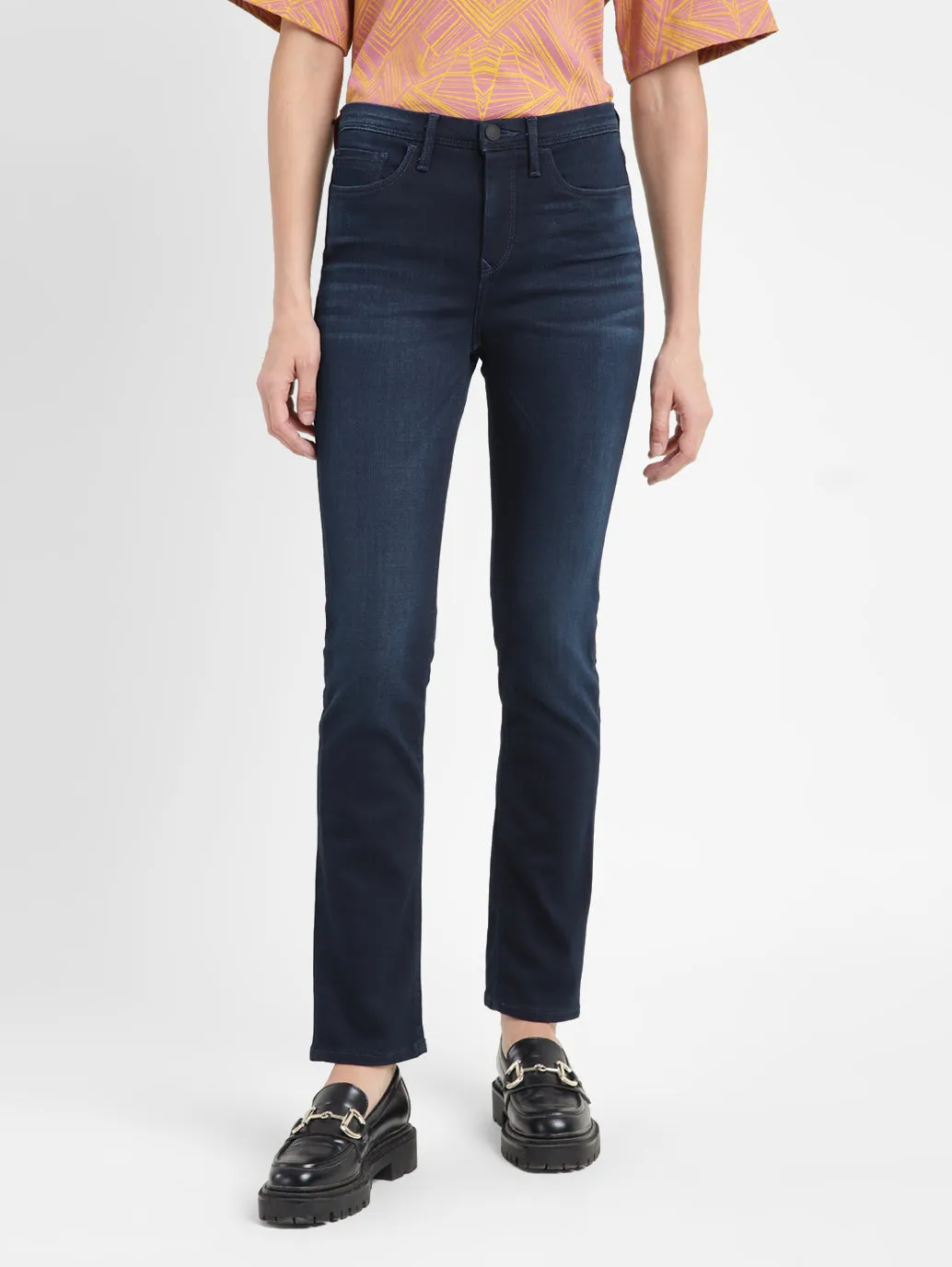 Mood Fit Eco Friendly Dye Process Women's 312 Blue Straight Fit Mid Rise Jeans