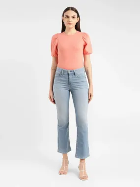 Functional Wear Friction Free Inner Lining Women's 315 Blue Flared Fit High Rise Jeans