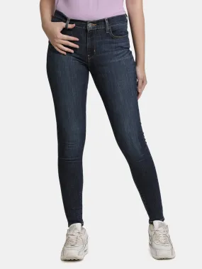 Women's 710 Blue Skinny Fit Mid Rise Jeans Airy Touch