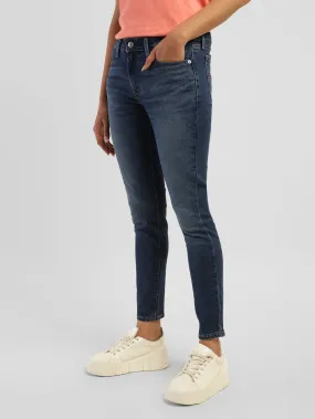 Go-to Wear Women's 711 Blue Skinny Fit Mid Rise Jeans