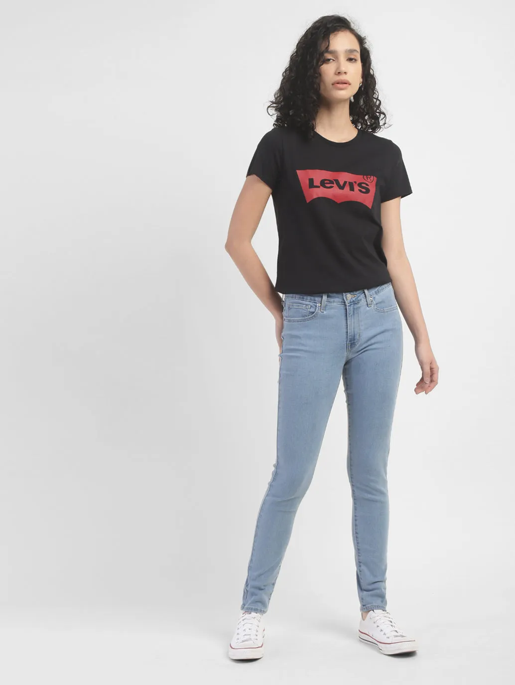 Women's 711 Blue Skinny Fit Mid Rise Jeans Modern Spring Mood