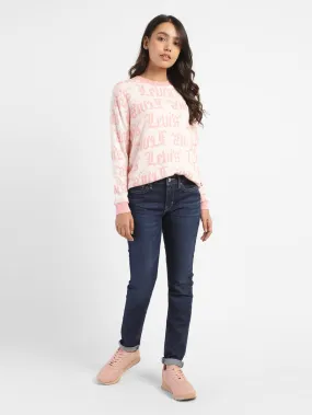 Women's 711 Blue Skinny Fit Mid Rise Jeans Style Neutral Family Style Urban Explorer Youth Style