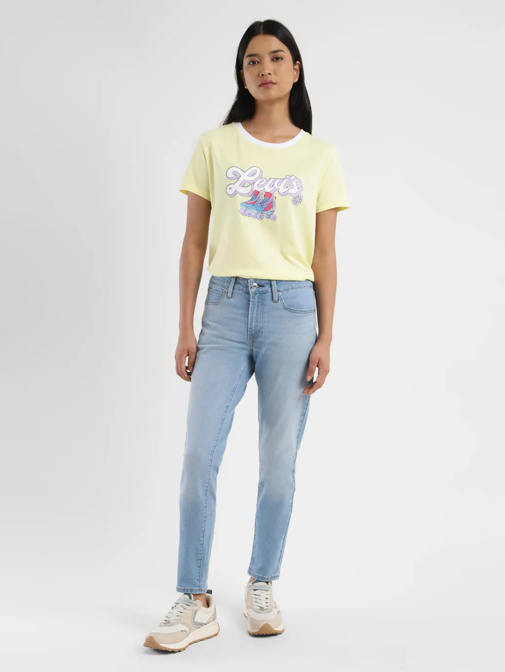 Premium Fit Women's 711 Blue Skinny Fit Mid Rise Jeans