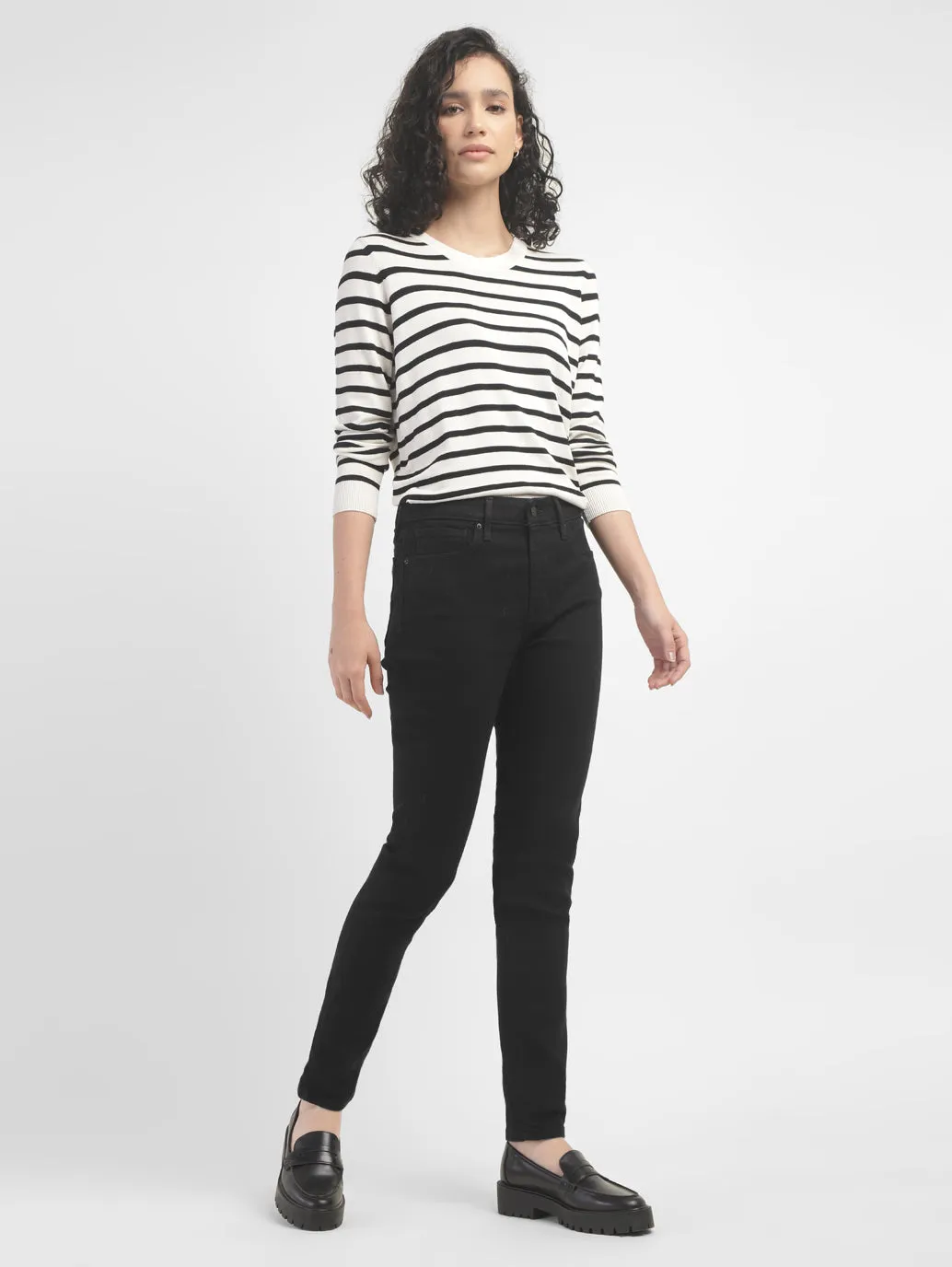 Brunch Outfit Traveler Gear Smooth Form Women's 721 Black Skinny Fit High Rise Jeans