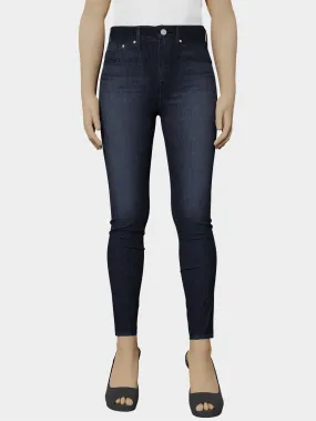 Weekend Style Smooth Selvedge Detailing Women's 721 Blue Skinny Fit High Rise Jeans