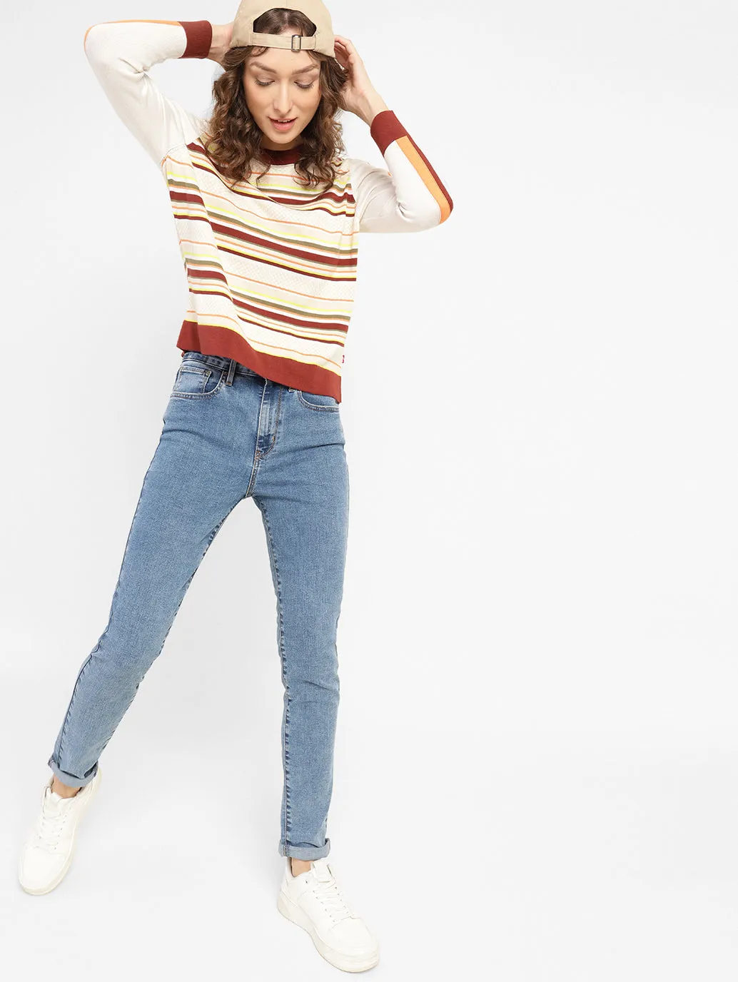 Sleek Look Women's 721 Blue Skinny Fit High Rise Jeans