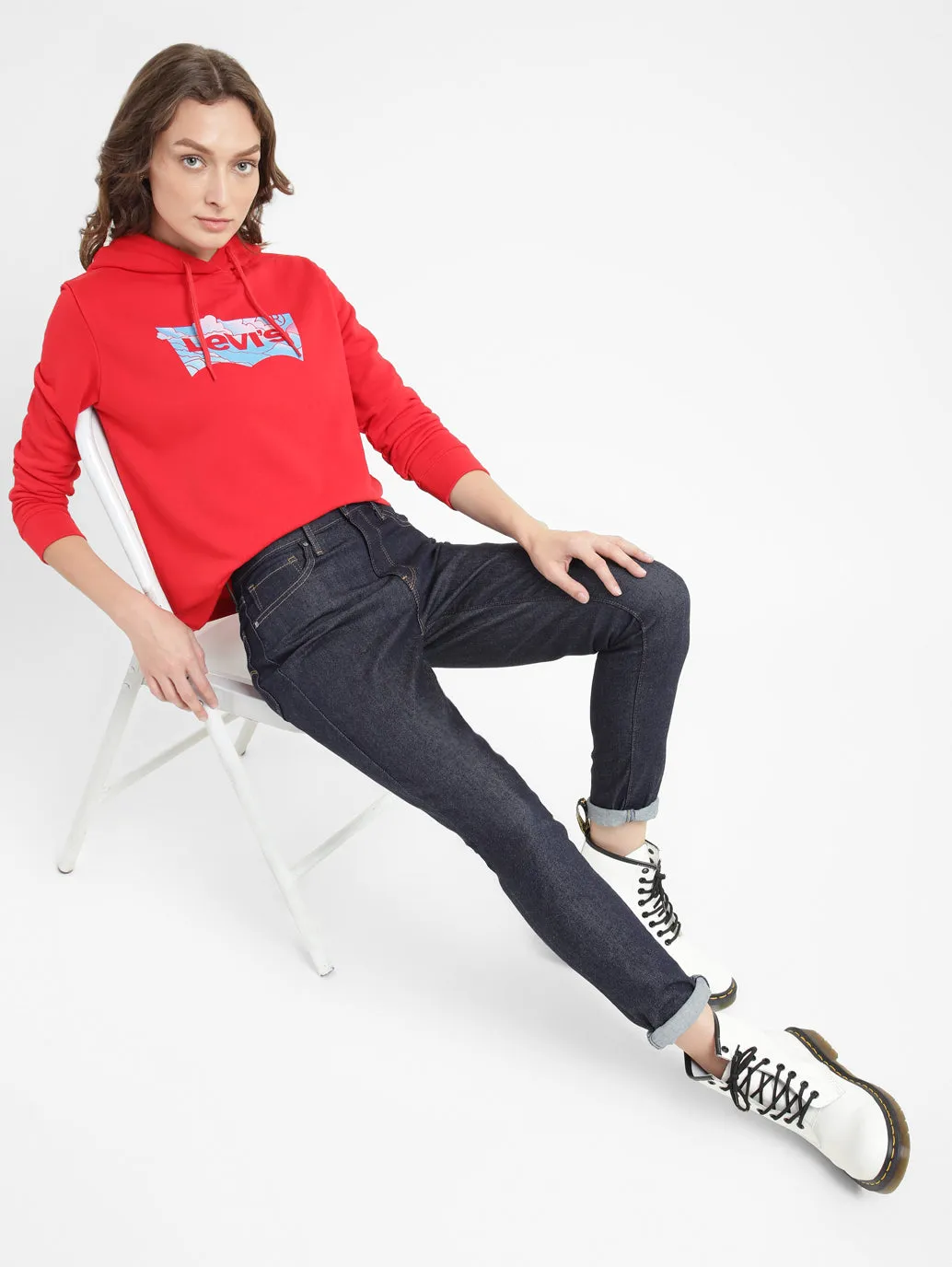 Textured Family Style Autumn Days Casual Option Women's 721 Indigo Skinny Fit High Rise Jeans