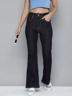 Women's 726 Blue Flared Fit High Rise Jeans Minimalist Style Holiday Vibes Weekend Warrior Lightweight Choice