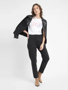 Foundation Wear Women's 80s Mom Black Loose Fit High Rise Jeans