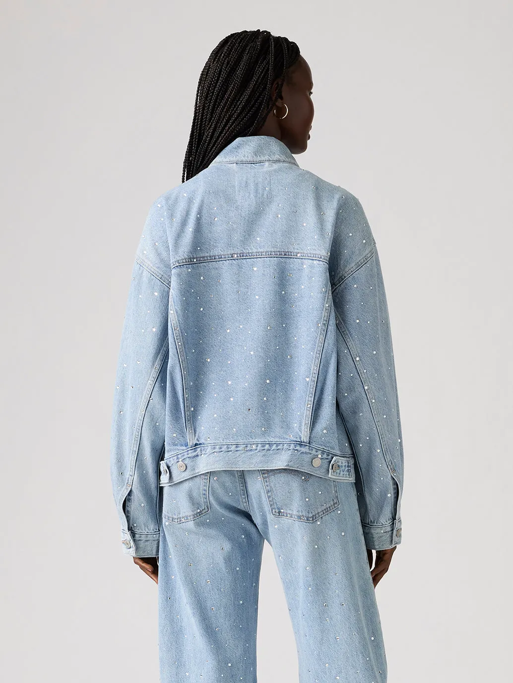 Women's '90s Trucker Jacket Modern Drop Tail Hem Insulated Lining