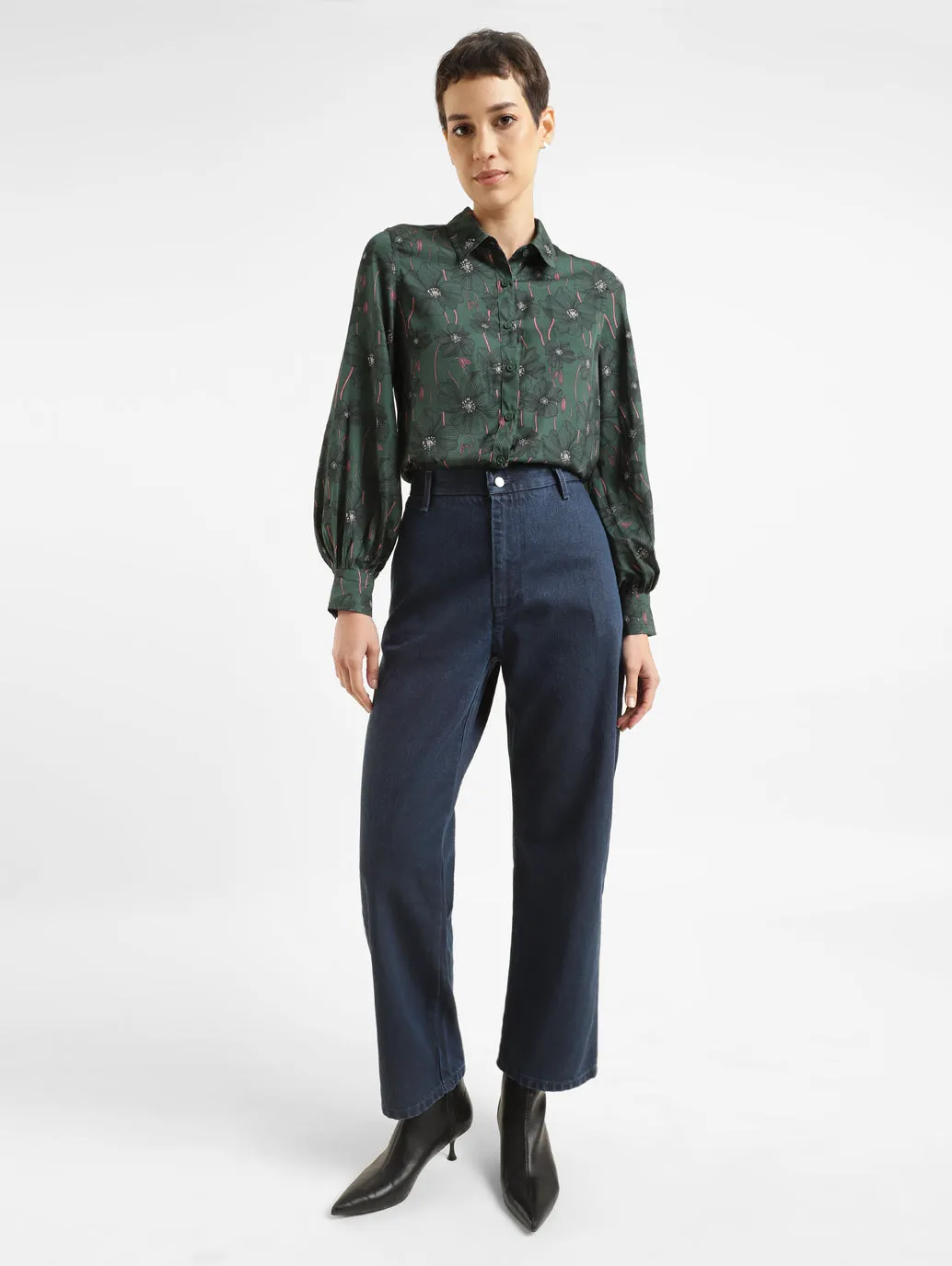 Everyday Pick Smooth Style Women's 94 Blue Baggy Fit High Rise Jeans