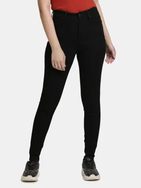 All Body Fit Women's Black Mile High Wide Leg Fit High Rise Jeans