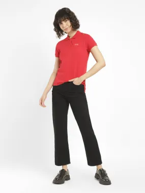 Stylish Silhouette Women's Black Ribcage Straight Ankle Fit High Rise Jeans