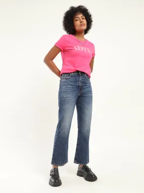 Women's Blue Bootcut Fit High Rise Jeans Evening Stroll Weekend Getaway Casual Element