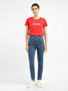 Women's Blue Skinny Fit High Rise Jeans Always Appropriate Reliable Fit