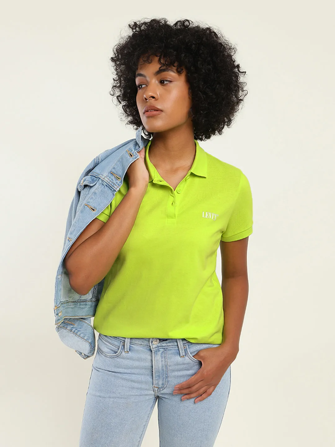 Women's Brand Logo Polo T-Shirt Ultra Soft Blended Textile