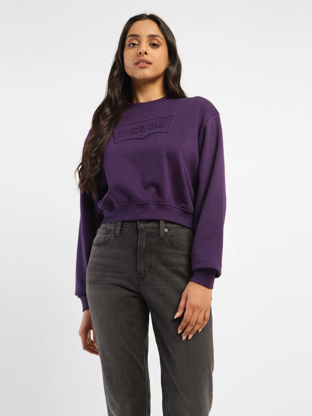 birthday wear Women's Brand logo Regular Fit Crew Neck Sweatshirt