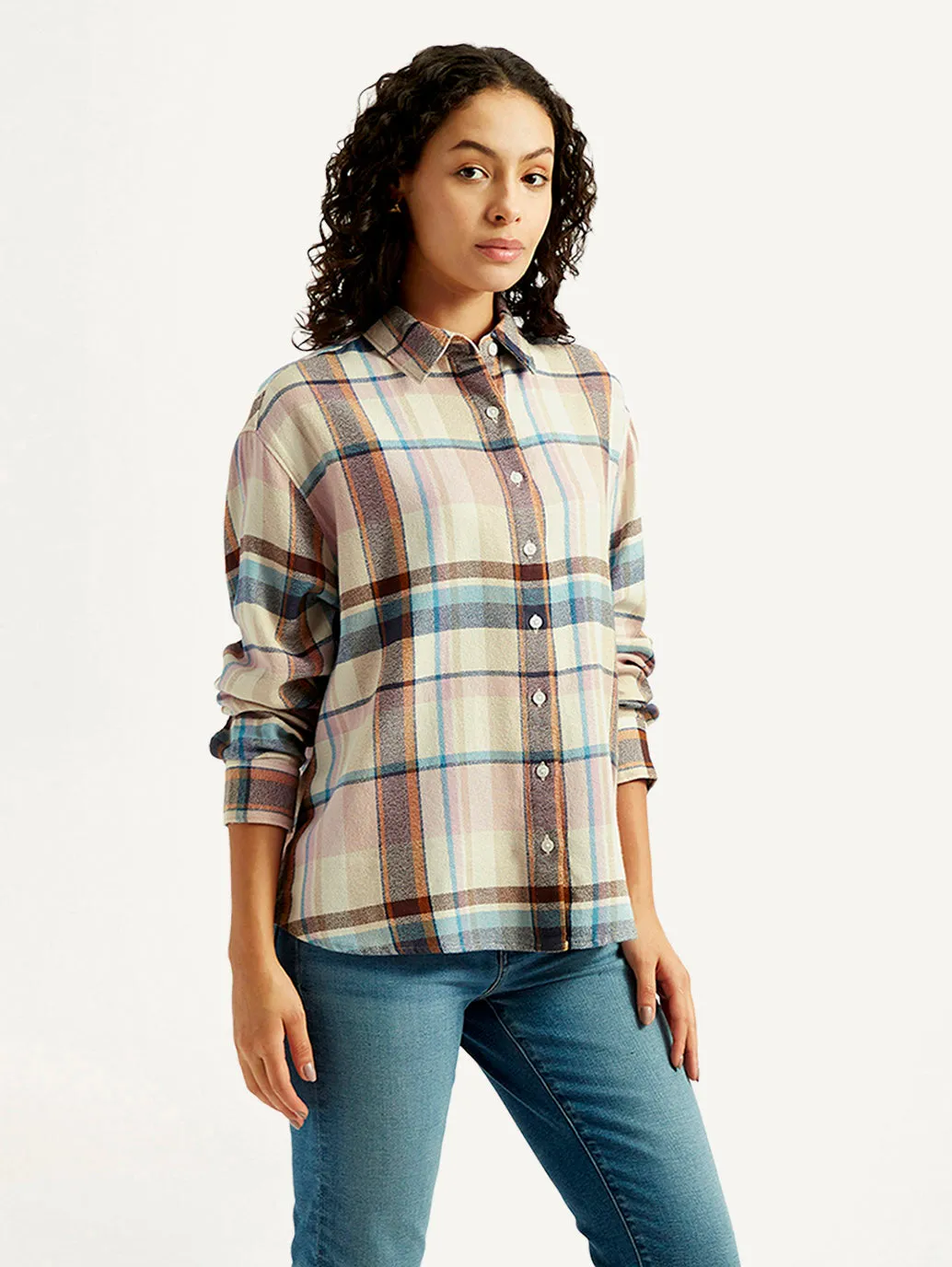 Fade Resistant Formula Women's Checkered Slim Fit Shirt