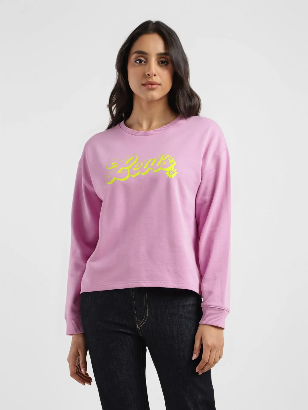 Everyday Comfort mountain style Women's Graphic Print Crew Neck Sweatshirt