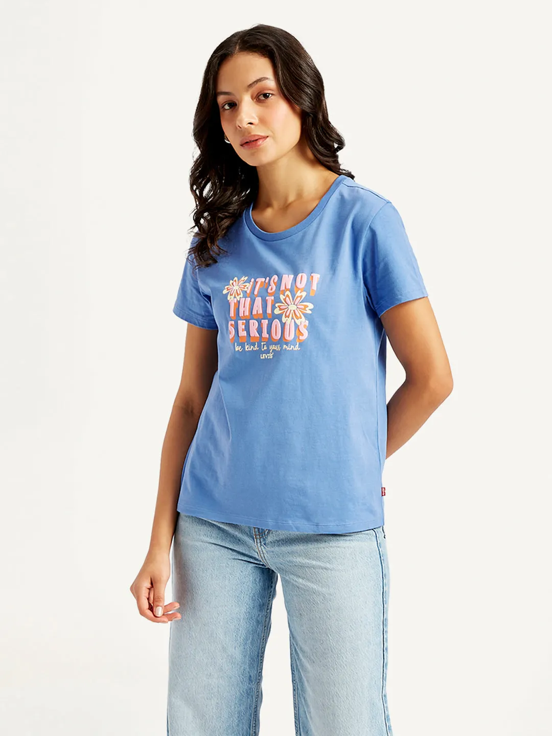 Organic Cotton Women's Graphic Print Crew Neck T-shirt