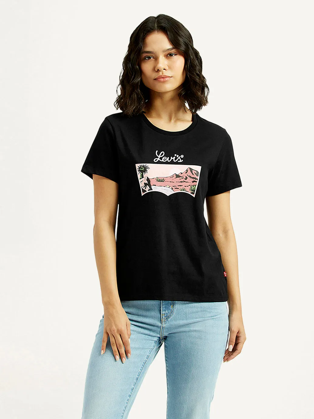 Women's Graphic Print Round Neck T-shirt Fit For Movement