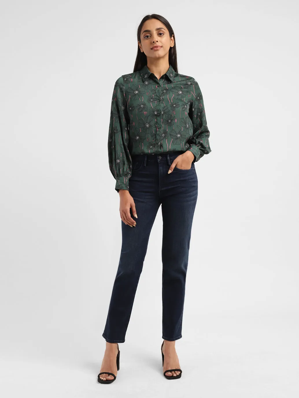 Quick Dry Technology Women's Redloop 724 Blue Straight Fit High Rise Jeans