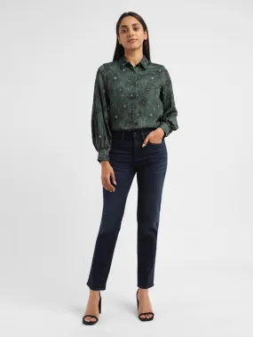 Polished Look Street Ready Women's Redloop 724 Blue Straight Fit High Rise Jeans